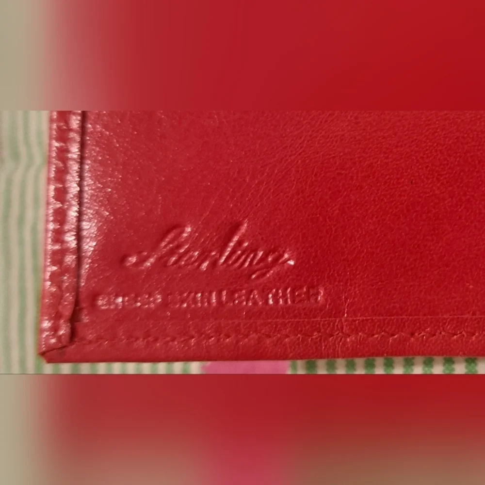 Vintage Sterling Red Incredibly Soft Sheepskin Trifold Wallet Billfold Clutch